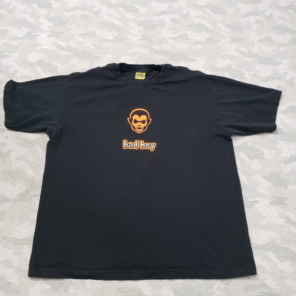 Vintage Bad Boy Shirt Mens Large Black Halloweeen Its's The Thing Short Sleeve